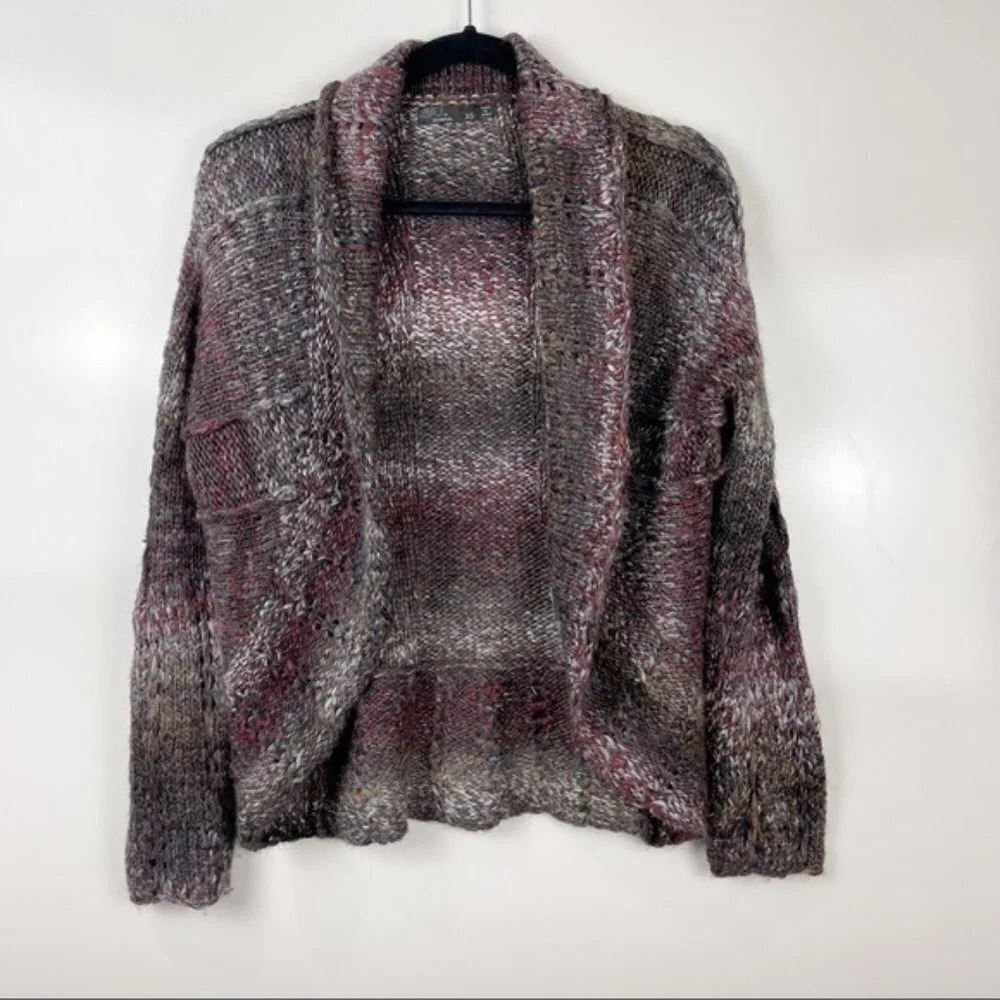 Prana Wool Blend Open Front Chunky Knit Cardigan Sweater Size XS
